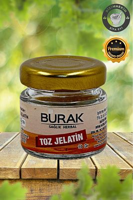 Sığır Jelatini (SAF) 10gr (240BLOOM) Toz Jelatin Helal Sertifikalı ürün fotoğrafı