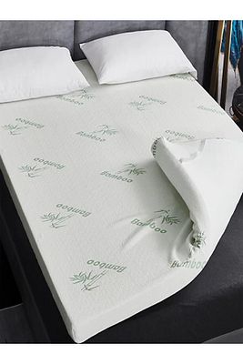 Bamboo Visco Ortopedik Yatak Koruyucu Yatak Pedi & Yatak Şiltesi Lastikli Fermuarlı 5 Cm Visco ürün fotoğrafı