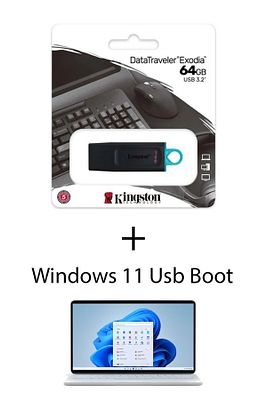 Format Atmak Için Windows 11 Yüklü 64 Gb Usb Flash Bellek ürün fotoğrafı