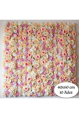10 Adet 40x60 Cm Dekoratif Panel Duvar Kaplama ( Yapay Çiçek ) ürün fotoğrafı