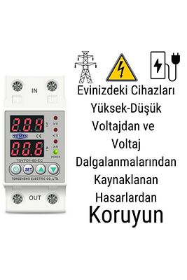 Gerilim Ve Akım Koruma Rölesi Yüksek Alçak Voltaj Akım Koruyucu Röle Monofaz (63A) ürün fotoğrafı