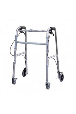 Fizik Dünyası Walker Dört Tekerlekli Frenli Katlanır Yürüteç ürün fotoğrafı
