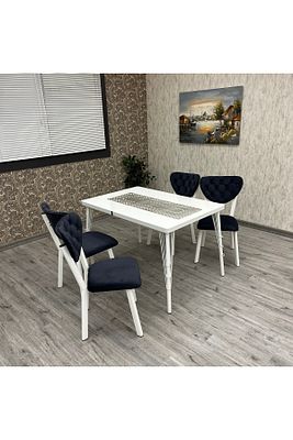 Mutfak Masa Sandalye Takımı Akuamarin 80-120 Ck 4 Kişilik Mutfak Masası Takımı ürün fotoğrafı