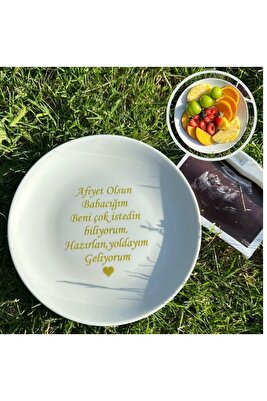 Sürpriz Hamilelik Haberi Tabağı - Cinsiyet Öğrenme Malzemesi ürün fotoğrafı