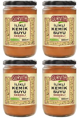 Jöle Kıvamında Ilikli Kemik Suyu Sebzeli 660 ml 4' Lü ürün fotoğrafı
