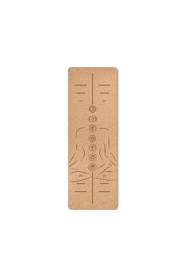 Tpe Üzeri Doğal Mantar Kaplama Yoga Fitness Matı 5 Mm Non-slip Mat Çantası Hediyeli ürün fotoğrafı