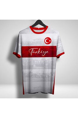 Atatürk ve Cumhuriyet Desenli Türkiye Futbol Milli Takım Forması ürün fotoğrafı