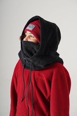 Erkek Çocuk Siyah Polar Balaklava Rüzgar Geçirmez Sıcak Tutan Kar Maskesi ürün fotoğrafı