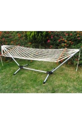 - Tek Kişilik Çift Örgü Makrome Hamak Bahçe Piknik Yazlık Kamp Salıncak (AYAK DAHİL DEĞİLDİR) ürün fotoğrafı