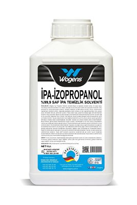 1 Lt Wogens %99.9 Saf Ipa Izo Propil Temizlik Solventi (İZOPROPİL) Alkol Dezenfektan ürün fotoğrafı