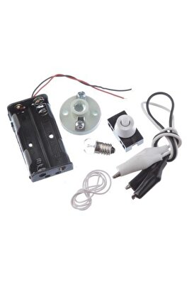 Tekiş Deney Seti Minyon Ampul Pil Yuvası Lamba Anahtarı Krokodil Kablo Minyonet Duy ürün fotoğrafı