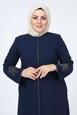 Nakışlı Gizli Fermuarlı Ferace ürün fotoğrafı