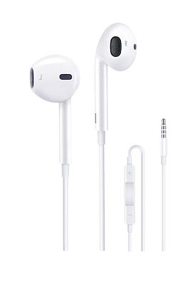 Jack Girişli Beyaz Kablolu Kulaklık Ios Android Uyumlu 3.5 mm Kulaklık ürün fotoğrafı