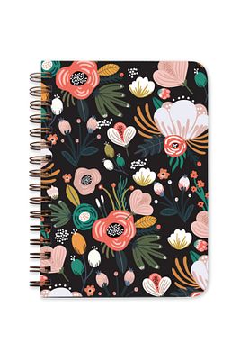 Siyah Çiçekli Ajanda Süresiz Planlayıcı Defter ürün fotoğrafı