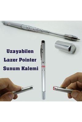 Lazer Işıklı Uzayabilen Teleskopik Sunum Yapma Çubuğu Kalemi ürün fotoğrafı