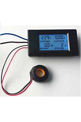 Ac Dijital Voltmetre, Ampermetre, Wattmetre, Enerji, Volt Ölçer 100a ürün fotoğrafı