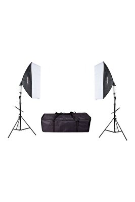 2'li Set Tek Duylu Ampulsüz Softbox ürün fotoğrafı