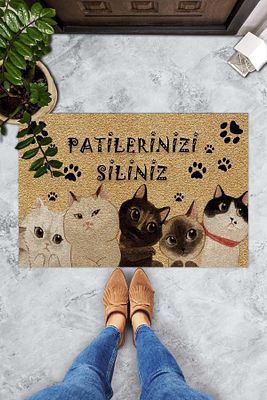 Pienso Home Patilerinizi Siliniz Dekoratif Kapı Önü Paspası ürün fotoğrafı