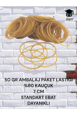 50 GR AMBALAJ PAKET LASTİĞİ  %80 KAUÇUK   7 CM  STANDART EBAT DAYANIKLI ürün fotoğrafı