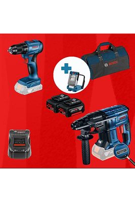 GLI VariLED Hediyeli GBH 180-LI (Kömürsüz ) + BOSCH GSR 185-LI (Kömürsüz) 4ah x2 adet ürün fotoğrafı