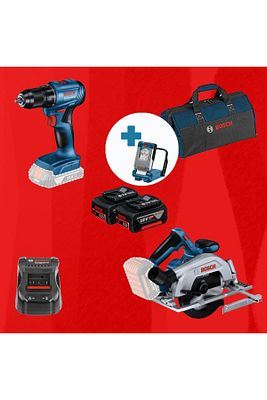 GLI VariLED Hediyeli BOSCH GKS 185-LI (Kömürsüz) + BOSCH GSR 185-LI (Kömürsüz) 4ah x2 adet ürün fotoğrafı