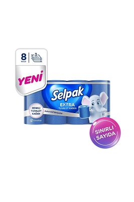 ® Extra Renkli Tuvalet Kağıdı 8'li ürün fotoğrafı