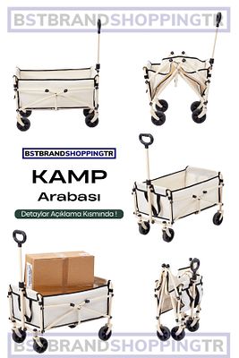 Çok Amaçlı Katlanır Plaj Kamp Piknik Eşya Taşıma Arabası (80x46x92cm) ürün fotoğrafı