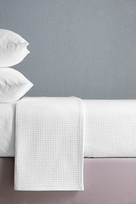 Tek Kişilik Waffle Desenli Otel Pikesi Polycotton 160x230, Lüks Dokuma Pike ürün fotoğrafı