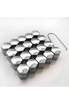 GROUP (8188) Bijon Kapağı Krom Efekt 17mm 20'li Set ile uyumlu ürün fotoğrafı