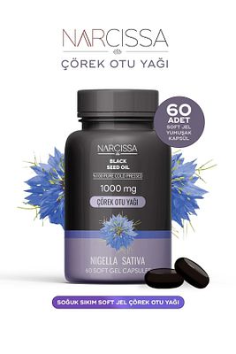 Soğuk Sıkım Çörek Otu Yağı Kapsülü - 1000 Mg 60 Kapsül ürün fotoğrafı