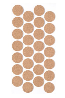 28 Adet Yapışkanlı Sandalye, Masa, Koltuk Altı Parke Koruma Keçesi, Yuvarlak, 2,8 Cm ürün fotoğrafı