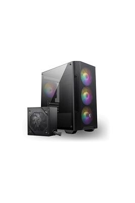 Msı Mag Forge M100A D60 Akrilik Yan Panel 3X120Mm 1X120Mm Argb Fan 600W 80+ Psu Matx Gamıng Kasa ürün fotoğrafı
