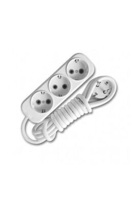 7 Metre Kablolu Topraklı Üçlü 2 Lü Grup Priz Seyyar Uzatma Ara Kablosu ürün fotoğrafı