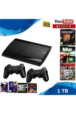 Ps3 Playstation 3 1tb Slim Konsol+ 250 Oyun+2kol ürün fotoğrafı