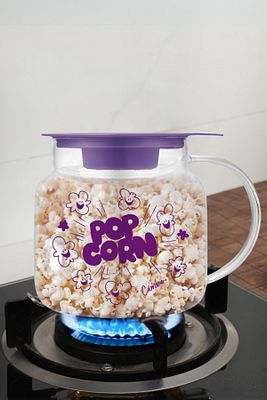 Lila Micro POPCORN Borosilikat Cam Mısır Patlatma Tenceresi ( Ocak Üstünde ve mikrodalga Uygundur) ürün fotoğrafı