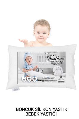 Antialerjik Bebek Yastığı, Boncuk Silikon Yastık, %100 Pamuklu Kılıf, 200gr ürün fotoğrafı