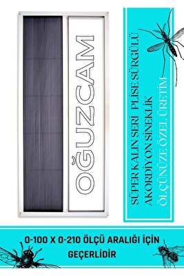 Plise Pileli Sürgülü Akordiyon Katlanır Kapı Sinekliği 0-100 X 0-210 Cm (ÇELİK, AHŞAP, PİMAPEN KAPI) ürün fotoğrafı