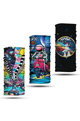 3'lü Set Bandana Erkek Bandana Kadın Bandana Motosiklet Bandana Boyunluk Balaklava Outdoor ürün fotoğrafı