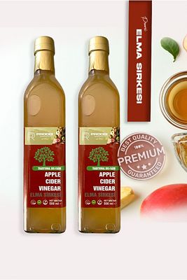 Organik Yıllanmış Elma Sirkesi Içilebilir Doğal Fermantasyon 500 ml 2'li Detox Paket (1000 ML) ürün fotoğrafı