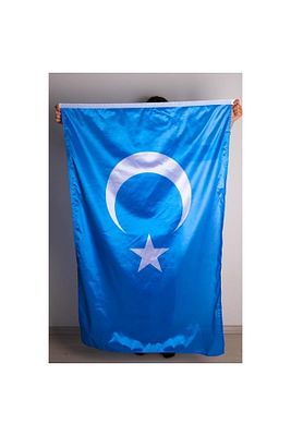 70x105doğu Türkistan Milli Gönder Bayrağı Raşel Kumaş Dijital Baskı Özel Sert Plastik Kutu Ile Gelir ürün fotoğrafı