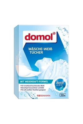 Domol Beyazlatıcı Çamaşır Mendili 20 Adet ürün fotoğrafı