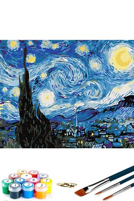 Çerçeveye Gerili Sayılarla Boyama Tablo Seti 30x40cm Kasnaklı ürün fotoğrafı