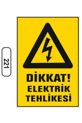 Dikkat Elektrik Tehlikesi Uyarı Ikaz Levhası ürün fotoğrafı
