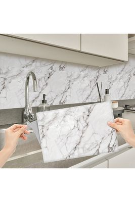 Pvc Karo 4 Adet Kendinden Yapışkanlı Banyo Mutfak Fayans Kaplama Mermer 30x60cm (0,72 M²) ürün fotoğrafı