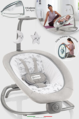 Lorena Sallanan Ana Kucağı Müzikli Titreşimli Katlanabilir Kademeli Gri ürün fotoğrafı