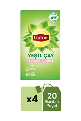 Yesil Cay Yumusak Icimli 20'li Bardak Poset X 4 Adet ürün fotoğrafı