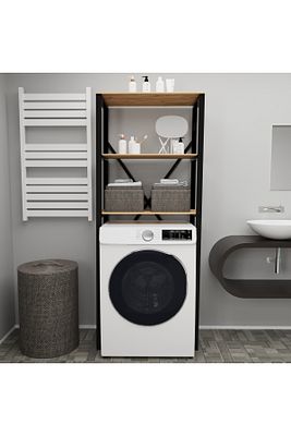 Çamaşır Makinesi Üstü Düzenleyici Raf Banyo Dolabı Rafı Makine Üstü Dolap Raf 3 Lü ürün fotoğrafı
