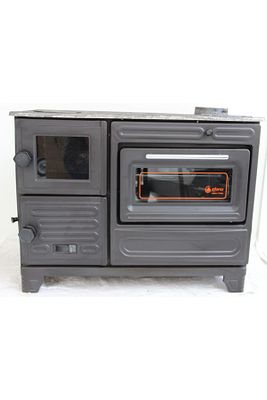 Efor Isı Füme Renk Yaylı Kapaklı Döküm Kuzine Soba ürün fotoğrafı