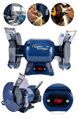 Turbo Motorlu 1200 Watt Çark Motoru Zımpara Balta Bıçak Bileme Makinesi 175 Mm Taş Motoru Taslama ürün fotoğrafı