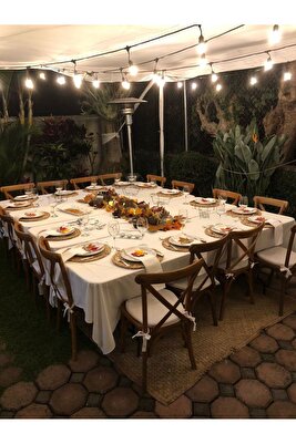 10 Metre, 20 Duylu 20 Adet 10 Watt Beyaz Işık Ampullü Düğün Kına Eğlence Bahçe Aydınlatma Organizeri ürün fotoğrafı